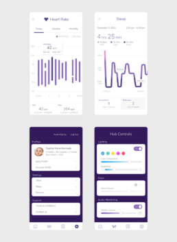 SnugBug mobile screens for app