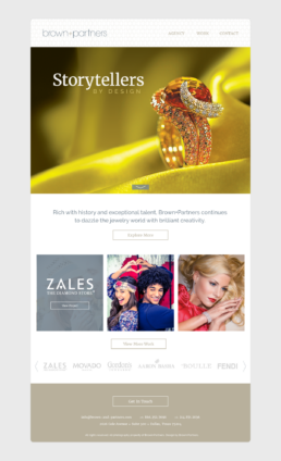 Brown+Partners desktop screen for website