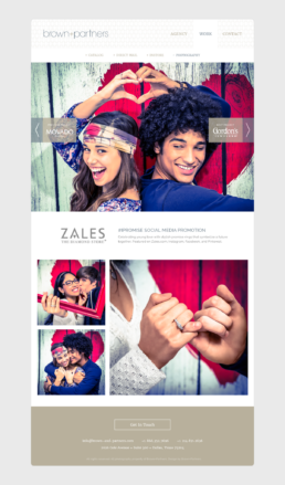 Brown+Partners desktop screen for website