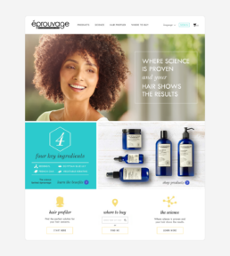 eprouvage homepage desktop screen for website