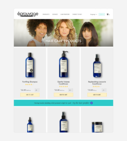 eprouvage products desktop screen for website