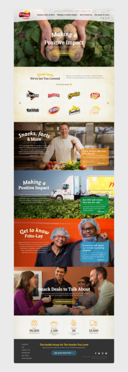 Frito-Lay homepage desktop screen for website