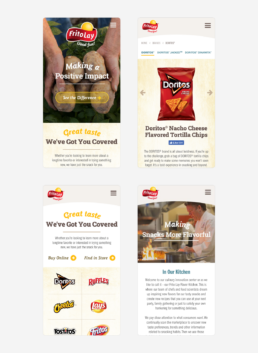 Frito-Lay mobile screens for website