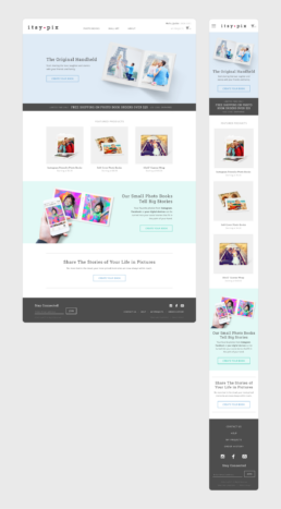 itsypix desktop and mobile screens for website