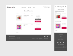 itsypix desktop and mobile screens for website