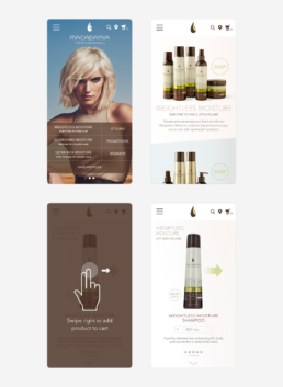 Macadamia Professional mobile screens for website